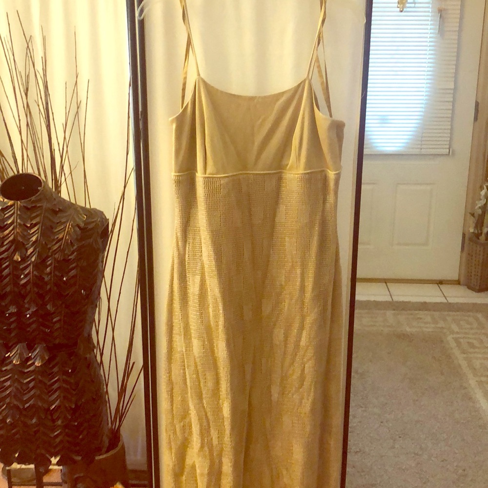 Long gold gown